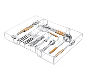 Organisateur <span class=keywords><strong>de</strong></span> <span class=keywords><strong>tiroir</strong></span> <span class=keywords><strong>de</strong></span> cuisine extensible pour couverts et ustensiles, plateau à couverts en acrylique transparent réglable pour <span class=keywords><strong>tiroir</strong></span> <span class=keywords><strong>de</strong></span> bureau - Product Image 1