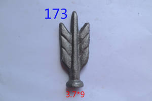 Eisenzaun Zubehör Geformte dekorative Teile Schmiedeeisen Speerspitze & Pfeilspitzen Ornamente für Garten zäune - Product Image 3