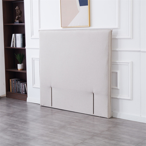 Confort minimaliste Tête <span class=keywords><strong>de</strong></span> <span class=keywords><strong>lit</strong></span> haute à revêtement souple Tête <span class=keywords><strong>de</strong></span> <span class=keywords><strong>lit</strong></span> en tissu <span class=keywords><strong>de</strong></span> lin tuftée crème <span class=keywords><strong>blanc</strong></span> rose avec éponge épaisse - Product Image 2