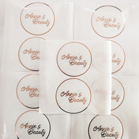 Autocollant d'Étiquette Transparent Personnalisé Impression Emballage Étanche pour Bougie Bouteille Pot avec Marquage Doré et Logo