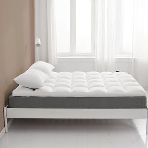 <span class=keywords><strong>Surmatelas</strong></span> matelassé en polyester/coton imperméable et rafraîchissant, surdimensionné, pour lit Queen ou Twin, pour hôtel ou usage domestique - Product Image 2