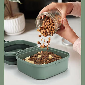 Tigela dobrável ao ar livre para cães Duplo Beber e Comer Tigela Portátil Outdoor <span class=keywords><strong>Dog</strong></span> Bowl - Product Image 2