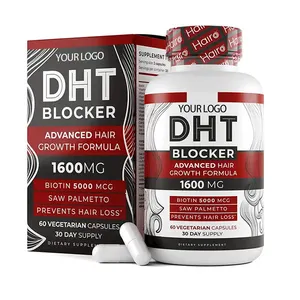 Biotin DHT blocker herbal for hair growth promote vitamin nutritional supplement capsule pills professional manufacturer
