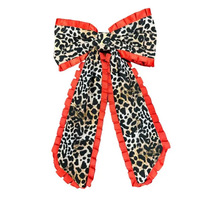 Élastique à cheveux pour queue de cheval avec nœud long en ruban, accessoire de décoration pour femmes, idéal pour les fêtes et le Mardi Gras