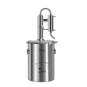 35L Home Alcohol Brewing Machinery Stainless Steel Hydrolat Distiller Liquor Distiller Wine Brewing Device