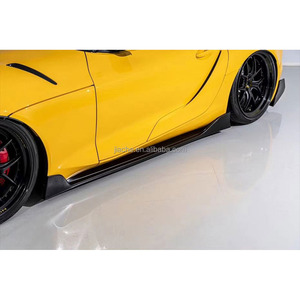 Faldón lateral de fibra de carbono para parachoques de coche, delantal para <span class=keywords><strong>Toyota</strong></span> <span class=keywords><strong>Supra</strong></span> 2019 2020, faldas laterales, alerón, FRP Styling - Product Image 6