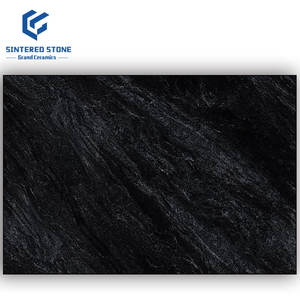 Carreau de porcelaine de Chine 1200x2700x9mm grande <span class=keywords><strong>dalle</strong></span> surface brillante pierres frittées noires décoration murale supérieure en marbre pour halls - Product Image 4