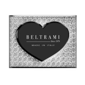 Marco de Fotos Rectangular Beltrami Plateado, Estructura de Madera, Hecho en Italia - Product Image 1