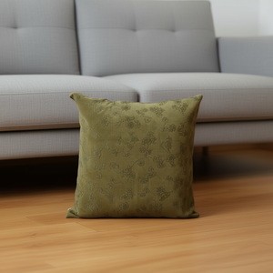 Coussin de siège et oreiller en velours côtelé jacquard vert Cojin Panama 50*50 - Product Image 2