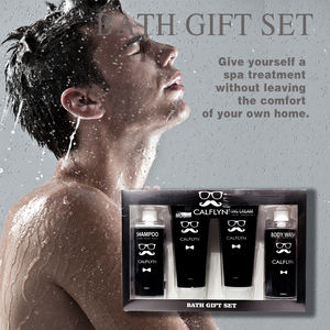 CALFLYN Marque privée Gel <span class=keywords><strong>douche</strong></span> hydratant et rafraîchissant pour hommes, 3 en 1, nettoyant pour le visage, shampooing, ensemble de <span class=keywords><strong>bain</strong></span> pour hommes - Product Image 2