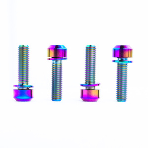 สลักเกลียวหัวหกเหลี่ยมไทเทเนียม GR5 ขนาด M5 x 18 มม. เคลือบ PVD สำหรับอุปกรณ์จักรยาน - Product Image 5
