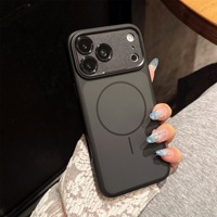 Coque de protection magnétique color-block effet mat et toucher doux avec découpes précises pour iPhone 18 Duo, compatible également avec iPhone 17 et 16