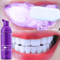 Label privé blanchiment des dents 100% nature V34 mousse de blanchiment des dents mousse de nettoyage haleine fraîche kit de blanchiment des dents