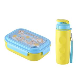 Ensemble de boîte à lunch et gourde mignons pour enfants, filles, garçons, école, maternelle, 3 compartiments, sans BPA, écologique - Product Image 5