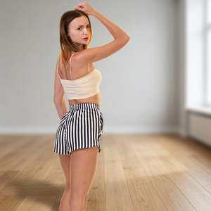 Ropa Interior Blanca a Rayas para Mujer, Colección Exve Exclusive Milano, 100% Fibra de Bambú, Antibacteriana, Transpirable y Ecológica - Product Image 3