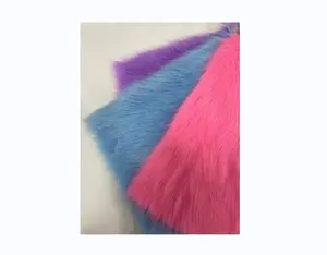 Wholesale 100% Polyester Luxury Colorful Color Customization 4 CM Long Pile Thick Faux Fur For Garment