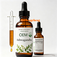Gouttes d'Ashwagandha OEM pour l'Exportation – Soutien Relaxant et Améliorant l'Humeur – Complément Herbal à Faible Teneur en Sucre pour le Soutien Immunitaire des Adultes