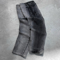 Fabricants de jeans en denim de rue haute à broderie droite personnalisés pour hommes jeans baggy délavés vintage à poids lourd pour hommes
