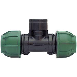 40x1 \ "1/4x40-10 PN Plástico agrícola 90 ° TEE Apriete Derivación de rosca hembra Ø mm 90 ° TEE Apriete Derivación de rosca hembra - Product Image 1