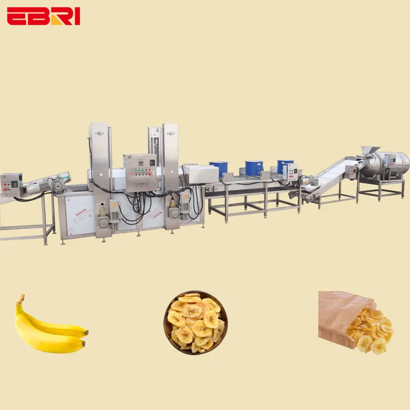 เครื่องจักรอุตสาหกรรม2023เพื่อผลิตชิปกล้วย/เครื่องตัดกล้วยหลายชิ้น/สายการผลิตชิปกล้วย