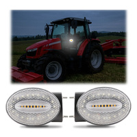 Feu de position avant à LED homologué Emark avec clignotant ambre pour Massey Ferguson 4384570M1