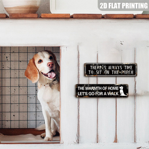 Plaque en métal vieilli avec citation 'Dog Quote' et slogan 'Walking Dog', <span class=keywords><strong>d</strong></span>écoration murale rustique pour porche, cour, maison, chambre <span class=keywords><strong>d</strong></span>'animaux - Product Image 5