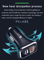 Ports USB et ports Type C, adaptateur de chargeur de voiture 38W PD 20W à charge rapide, chargeur portable pour ordinateur portable 12V 24V OTP OVP universel 5V/2A