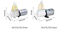 Mini pompe péristaltique KPP2, pompe doseuse 12V 24V DC, tube BPT, 2 têtes de pompe, analyseur chimique de laboratoire médical, codage jet d'encre