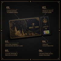 Boleto de Festival de Jazz de Lujo en Cartulina, Directo de Fábrica, con Estampado en Caliente, Diseño y Número Personalizados, Servicio Personalizado OEM ODM