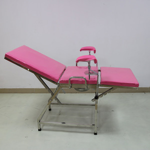 Gynecological Examination <b>Bed</b> Stainless Steel <b>Folding</b> Lifting Thickened Hospital Obstetrics Gynecology Use - Product Image 1