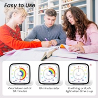 Yunbaoit 60-Minuten Visueller Timer Lautloser Zeitmanagement-Tool Küchentimer Schreibtisch-Countdown-Uhr Zeitschaltuhr für Kinder und Erwachsene