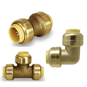 plumbing Shark Bite Fittings and valve Quick Connection Fittings Lead-free China brass and Copper Push Fit Fittings