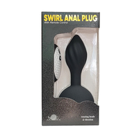 Aphrodisia Swirl - Plug anal avec télécommande, silicone rotatif vibrant, étanche IPX6, rechargeable, jouet de stimulation pour adultes