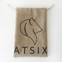 Logo personnalisé 20x30cm Pochettes de ferme en toile de jute Sacs en jute et cacao en grains de café et cacao