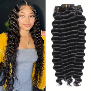 Loose <strong>Deep</strong> Wave <strong>Indian</strong> Hair <strong>Weave</strong> Bundles Double Drawn Human Hair Extensions <strong>Deep</strong> Wave Hair Weaving - Product Image 1