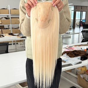 Expédition Rapide 6*7 Mono Topper en Cheveux Humains Vierges Bruts Européens, Base en Soie, Lisse, En Stock - Product Image 6