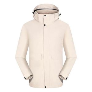 Blouson d'hiver pour homme, design performant pour l'extérieur, doublure polaire, softshell, fermeture éclair, respirant, grande taille, imprimé - Product Image 2