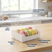 Boîte en plastique PET transparente pliable personnalisée pour chocolats, emballage alimentaire, présentoir de vente au détail, conteneur de stockage pour boulangerie