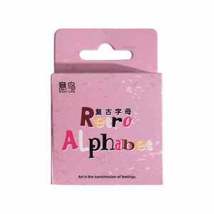 Vintage Anime Style Letter <b>Box</b> <b>Vinyl</b> Stickers Reusable DIY Adhesive Decorations for Holiday Tent Use - Product Image 2
