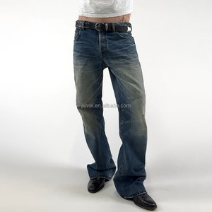 <span class=keywords><strong>Jeans</strong></span> Baggy in Denim Selvedge Pesante da 13oz, Unisex, Personalizzati, Lavati, a Zampa d'Elefante, Produttore per <span class=keywords><strong>Uomo</strong></span> - Product Image 3