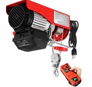 Palan électrique 1320lbs télécommande sans fil nouveau 110V pont roulant 38ft hauteur de levage câble poulie treuil pour plafonds de <span class=keywords><strong>garage</strong></span> - Product Image 1