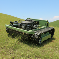 Tondeuse robotisée à chenilles monocylindre avec réservoir 600, nouvelle, à commande à distance, poignée télescopique et vitesse avant réglable