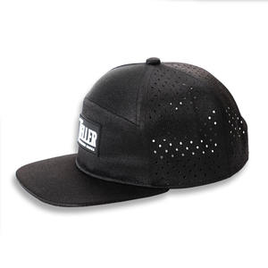 Di alta qualità personalizzabile professionale 6-pannello traforato modello foglia a tesa piatta Hip Hop Cap ragazze uso per la strada all'aperto - Product Image 3