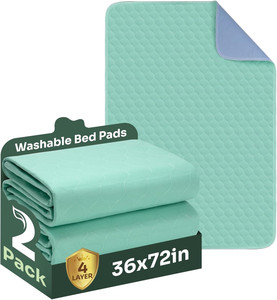 Almohadillas para orinar de 4 capas Premium, almohadillas lavables para cama impermeables para incontinencia, ancianos y adultos - Product Image 1