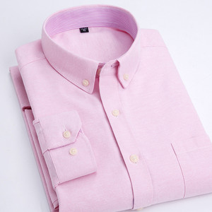 Mannelijke Tieners Business Casual Formele Kleding Geruit Gestreept Shirt Mode Heren Lange Mouw Oxford Shirt - Product Image 6