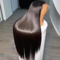 Perruque frontale en dentelle 13x4 en cheveux vietnamiens bruts ultra-lisses, vente en gros, perruques en cheveux humains avec dentelle HD 13x6 pour femmes noires