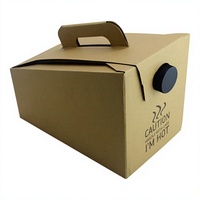Boîte à café en papier kraft ondulé jetable, recyclable, imperméable, de qualité alimentaire, avec revêtement PE pour les commandes à emporter et les livraisons.