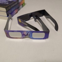 Lunettes d'éclipse solaire certifiées EN ISO 12312-2, anti-éblouissement, en carton jetable pliable avec logo personnalisé