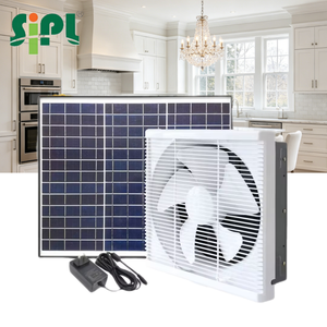 Ventilateur d'extraction solaire mural 40W en plastique pour maison, cuisine, salle de bain, extérieur, voiture, camping-car, fenêtre, <span class=keywords><strong>ventilation</strong></span> et dissipation de chaleur - Product Image 1