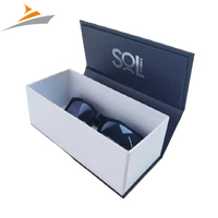 Haute qualité Rectangle impression Logo lunettes emballage lunettes de soleil étui cadeau boîte de rangement lunettes de soleil boîte de papier avec magnétique